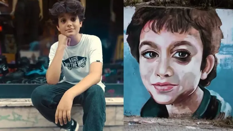 Azerbaycanlı ressam, bıçaklanarak öldürülen Mattia Ahmet Minguzzi’nin portresini duvara resmetti