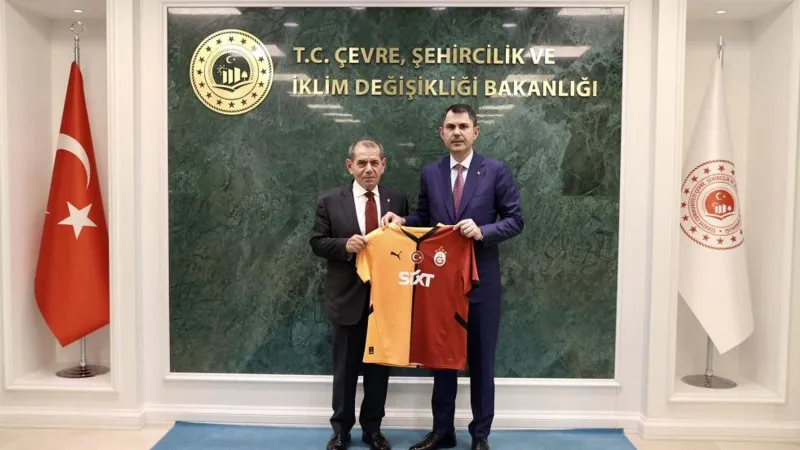 Bakan Kurum, Galatasaray Spor Kulübü Başkanı Özbek’i kabul etti