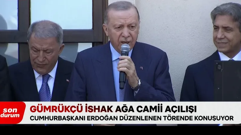 Cumhurbaşkanı Erdoğan restore edilen caminin açılışını yaptı