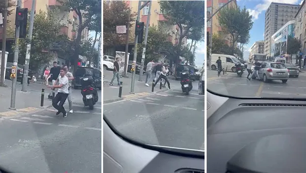 İstanbul'da Yol Verme Kavgası! Biber Gazıyla Şok Savunma