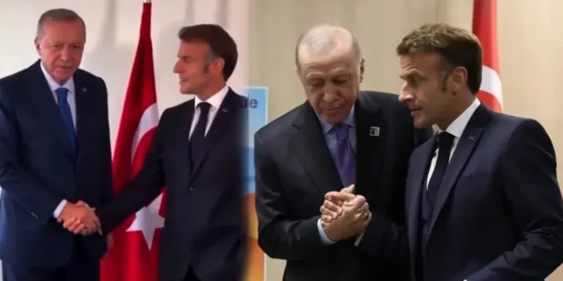 Erdoğan'dan Macron'a Karşılık! O Anlar Kamerada!