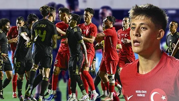 Meksika-Türkiye maçında olay! Arda Güler su şişesi fırlattı, Merih Demiral tartıştı