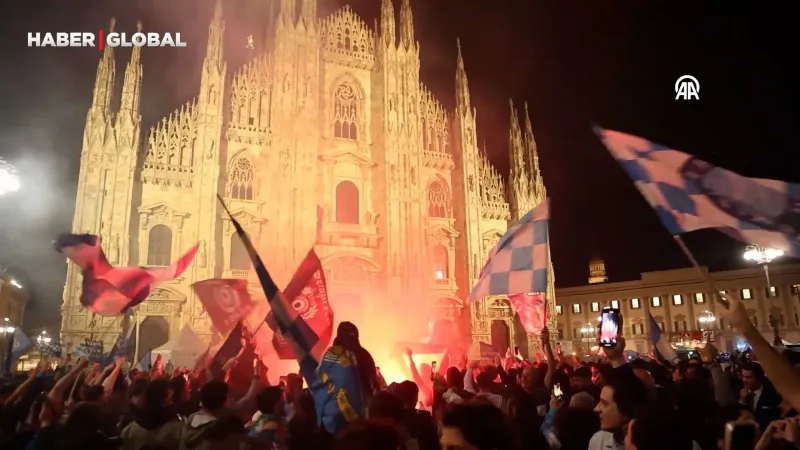 Napoli taraftarları Milano’da Serie A şampiyonluğunu böyle kutladı