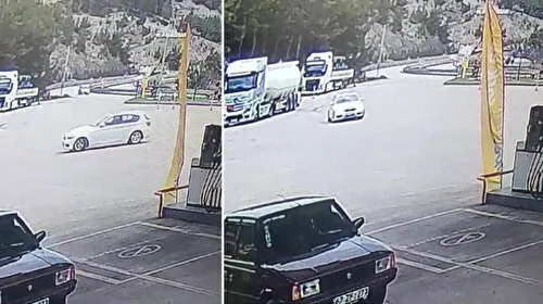 Akaryakıt istasyonunda attığı drift pahalıya patladı