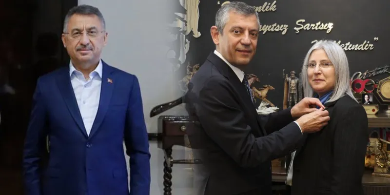 AKP'li Fuat Oktay'ın eski eşi Bedriye Şahinbaş CHP'ye geçti! Rozeti Özgür Özel taktı