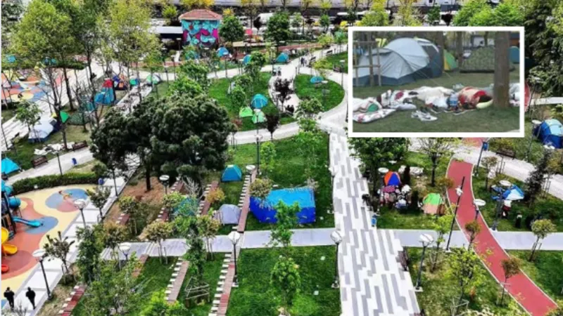 İstanbullu yeni güne park ve çadırlarda uyandı