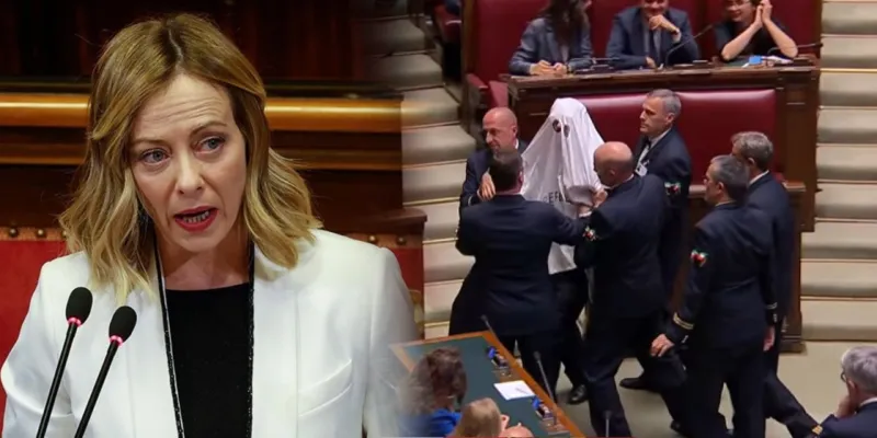 İtalya Başbakanı Meloni'ye hayalet kostümlü prtoesto