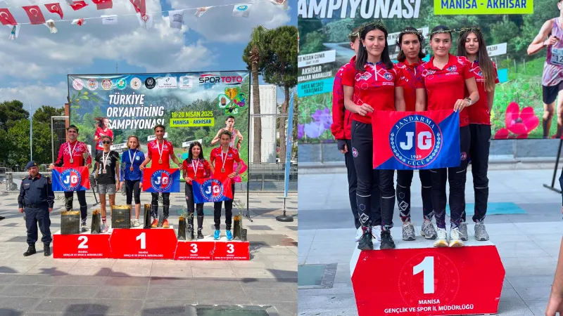 Jandarma sporcuları, Türkiye Oryantiring Şampiyonası'nda 12 madalya kazandı