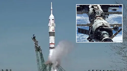 NASA astronotu ve iki Rus kozmonot ISS'e gönderildi