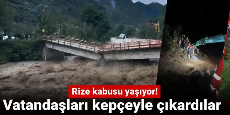 Rize'de Sel Kabusu! Dağlar Çöktü, Vadiler Dereye Döndü!